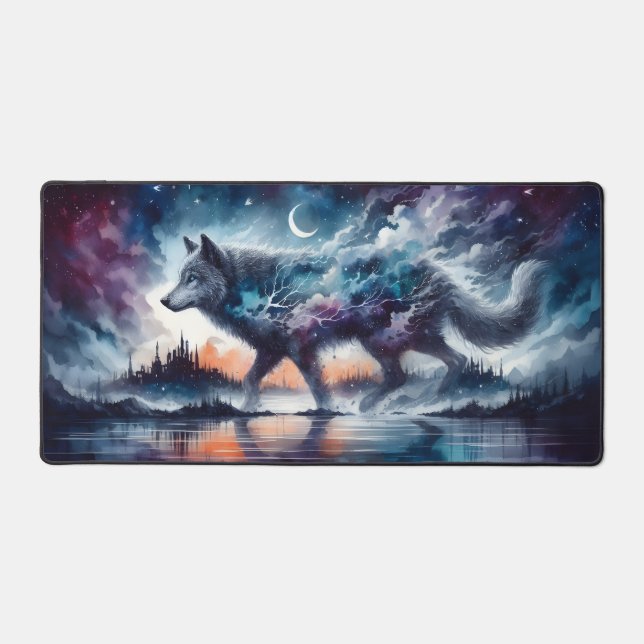 Loup Cosmique Sous des Cieux au Clair de Lune (Recto)