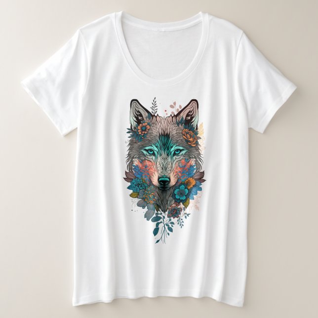 LOUP DANS FLEURS (Design devant)