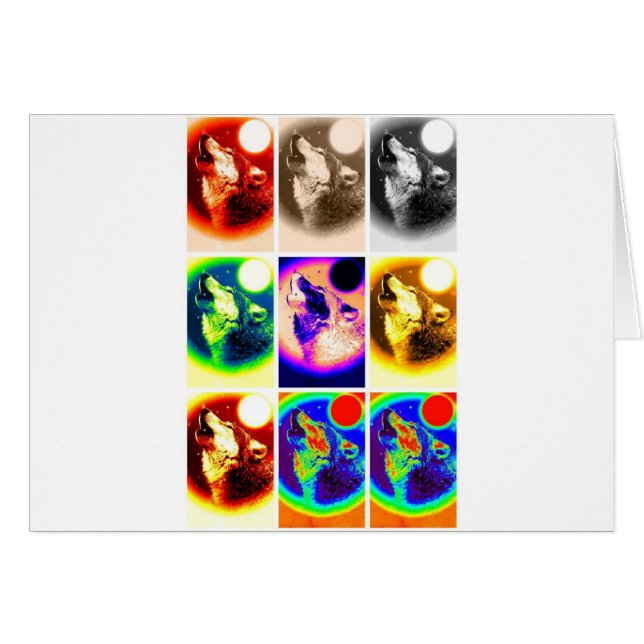 Loup d'art pop (Devant horizontal)