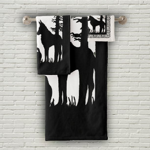Loup de Petit Chaperon Rouge Noir Blanc dans les B