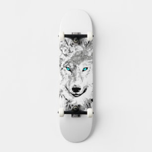Loup   Dessin de loup gris   Skateboard Wolf