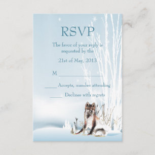 Loup d'hiver épousant RSVP