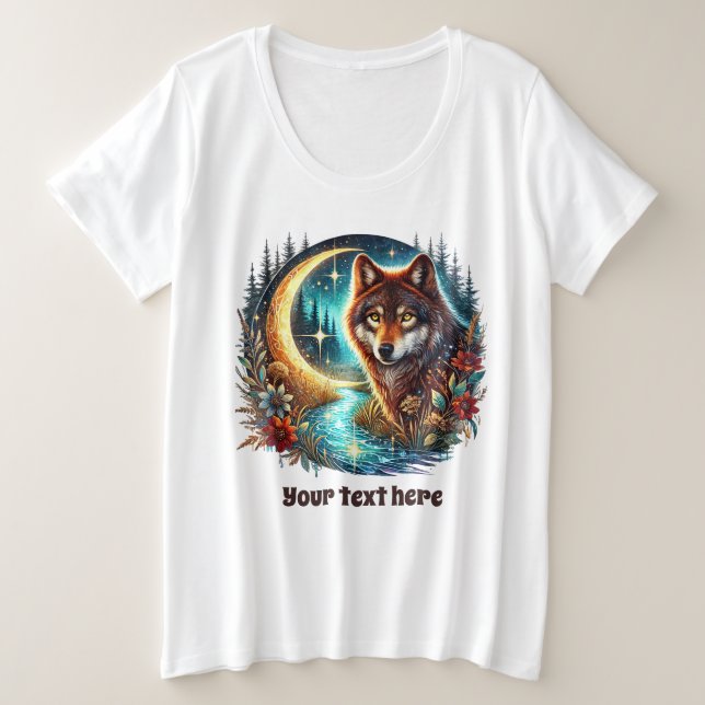 Loup d'hiver mignon personnalisable (Design devant)