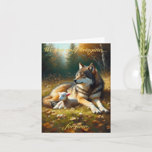 Loup et Agneau : Carte de la Fête des Tabernacles (Devant)