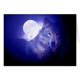 Loup et lune