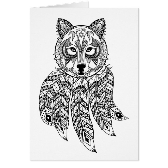 Loup inspiré avec Dreamcatcher (Devant)