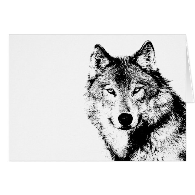 Loup noir et blanc (Devant horizontal)