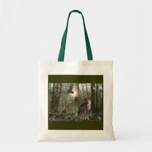 Loup, renard, Hawk, animaux de la forêt, sac d'art