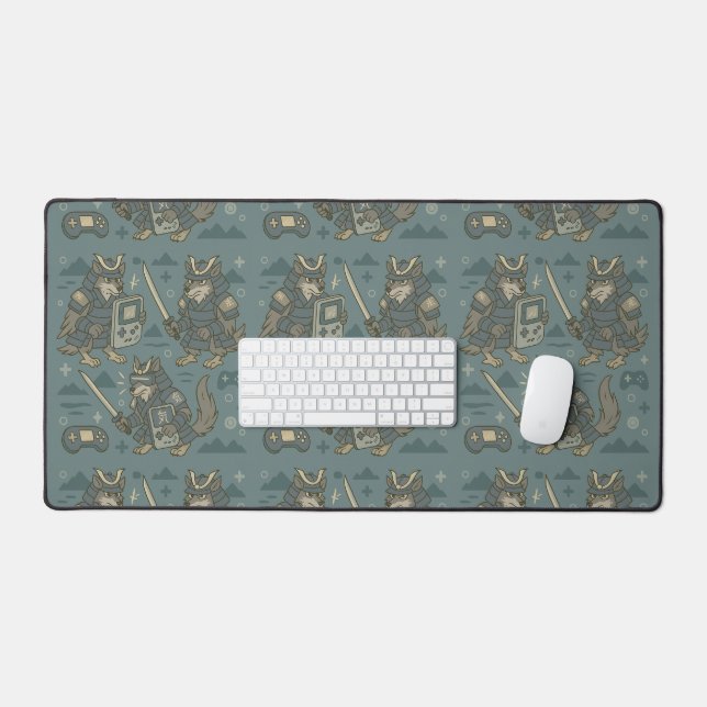 Loup Samouraï avec console portable  (Clavier et souris)