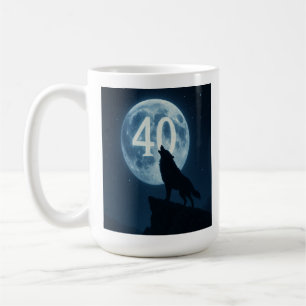Loup solitaire à 40 ans : Anniversaire Lune Mug