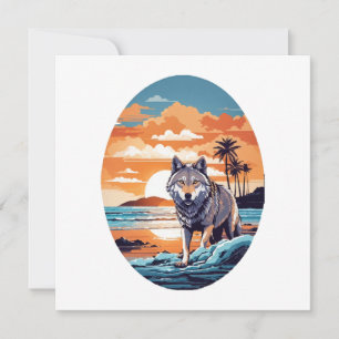 Loup sur la plage