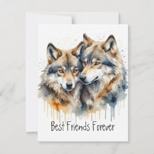 Loups mignonnes Meilleurs Amis Pour Toujours, BFF,