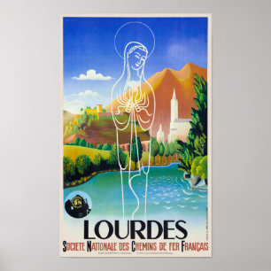 Lourdes France Poster vintage 1939