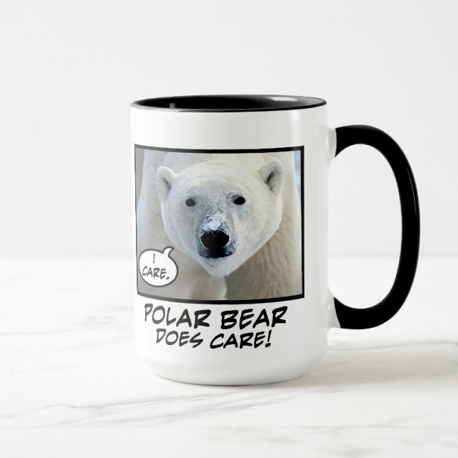 L'ours blanc s'inquiète ! tasse (Droite)