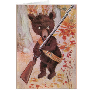 L'ours de nounours va à la chasse dans les bois