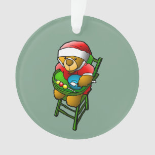 L'ours en peluche de Noël