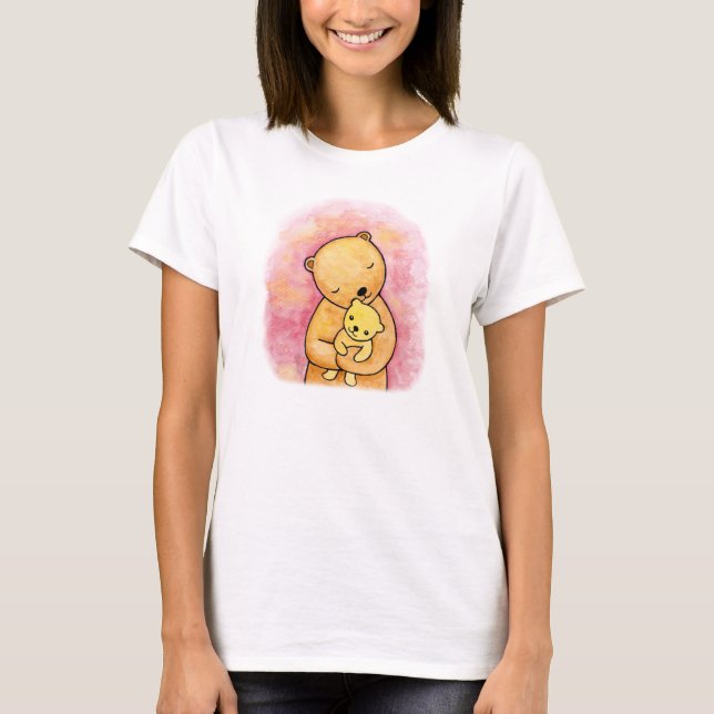 L'ours et le bébé de maman soutiennent le T-shirt (Devant)