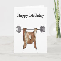 L'ours s'entrainant carte d'anniversaire