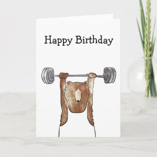 L'ours s'entrainant carte d'anniversaire