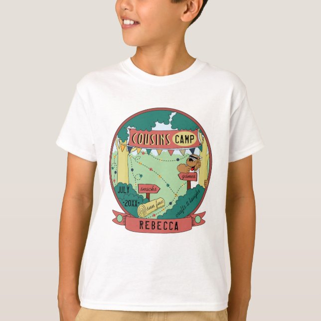 L'ours T-shirt du camp enfant CAMP Personnalisez (Devant)
