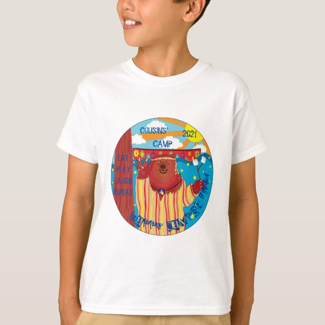 L'ours T-shirt Super du camp pour enfants Personna (Devant)