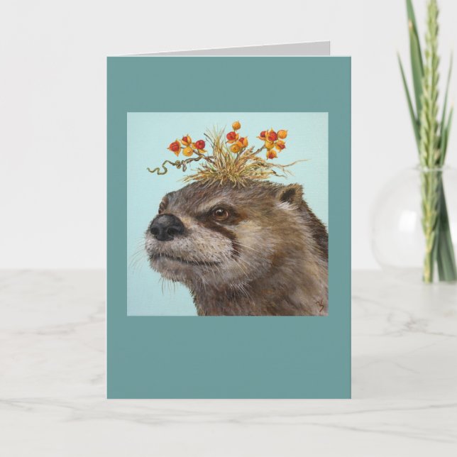 loutre avec carte casquette douce-amère (Devant)