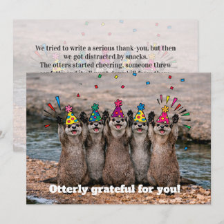 🎓Loutre effrontée amusante + carte de remerciemen