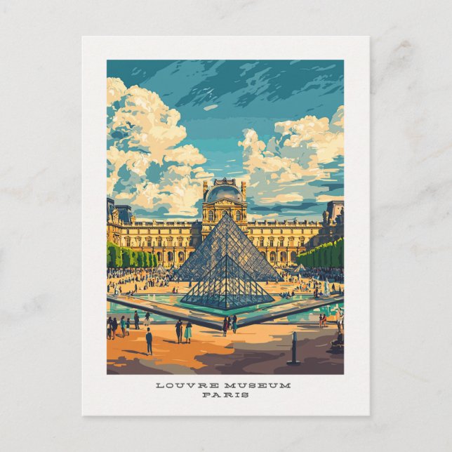 Louvre Museum Paris France Carte postale (Devant)