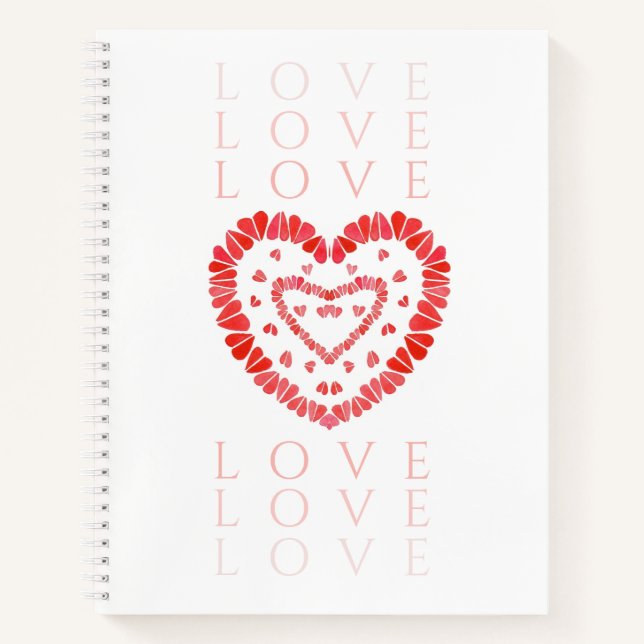 LOVE 8.5x11 Carnet spiral (Devant)