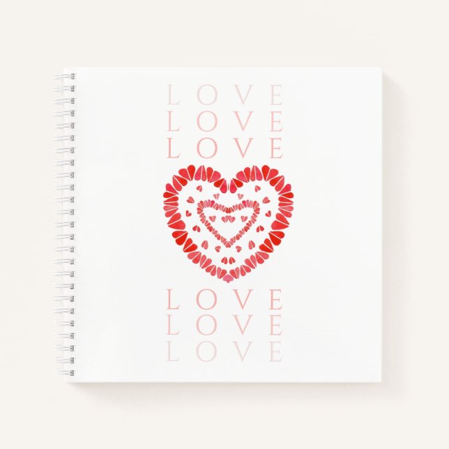LOVE 8.5x8.5 Carnet spiral (Devant)