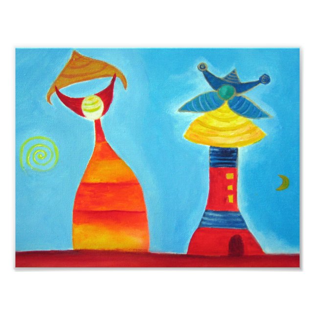 Love Abstrait Art Illustration Photo Imprimer (Devant)