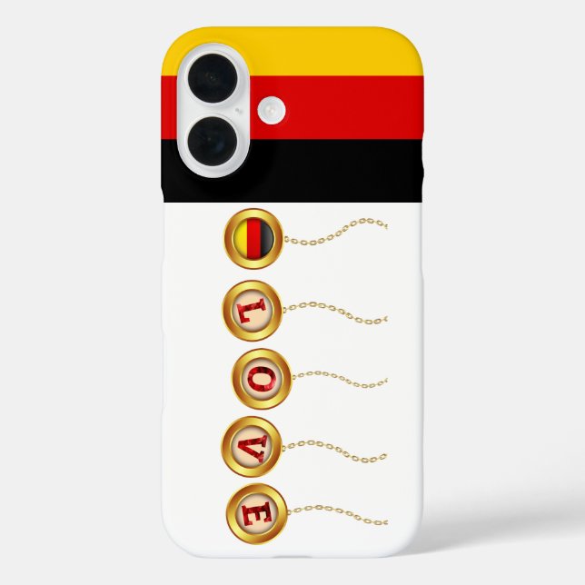 Love Allemagne Coque iphone Apple (Verso)