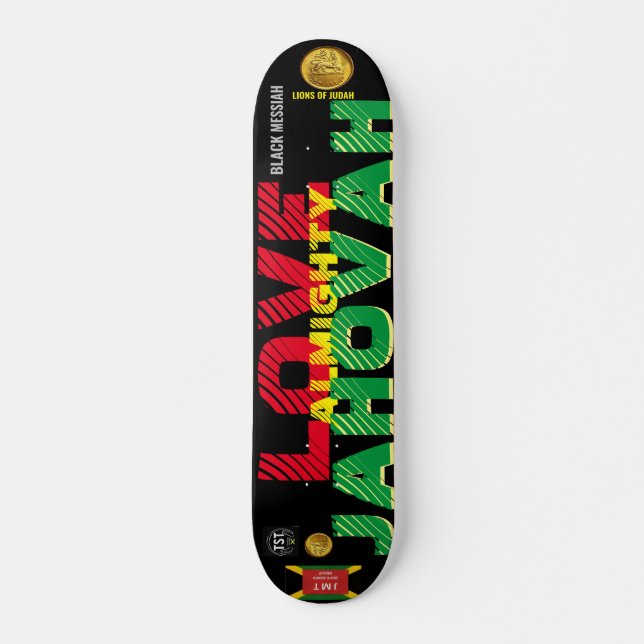 LOVE ALMIGHTY JAHOVAH 7 3/4" Skateboard Deck (Devant)