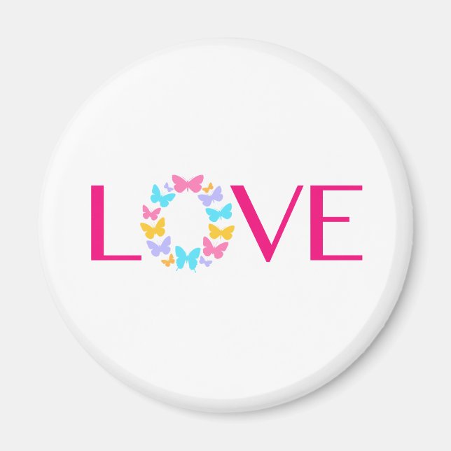 Love and Butterflies  Magnet (Devant)