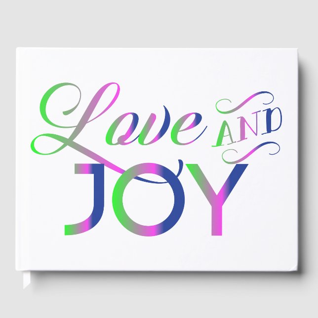Love And Joy Colorful Livre D'Invitation Colorful (Recto)