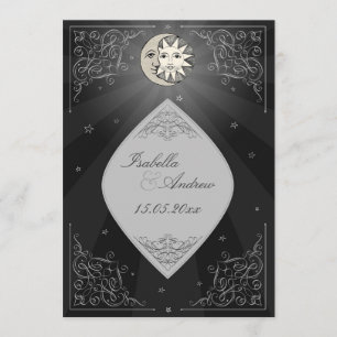 Love and Moon Love - faire-part de mariage classiq