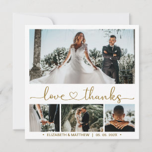 Love and Thanks Script 4 Photo Collage Mariage