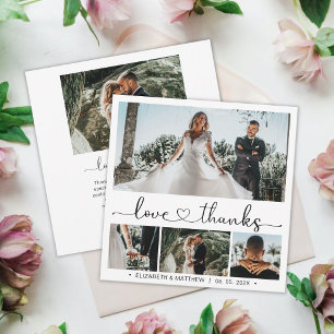 Love and Thanks Script 4 Photo Collage Mariage