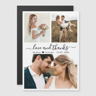 Love and Thanks Script Collage Mariage Merci