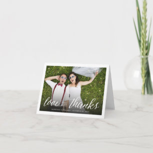Love And Thanks Script Mariage photo Merci