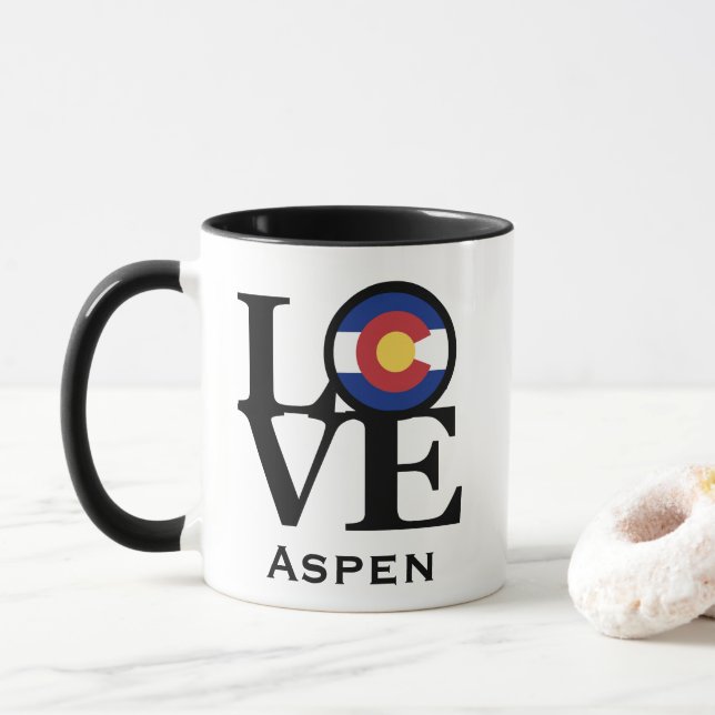 LOVE Aspen Colorado Mug (Avec donut)