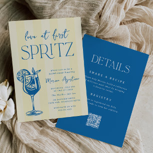 Love at First Spritz Invitation de Fête de Fiançai