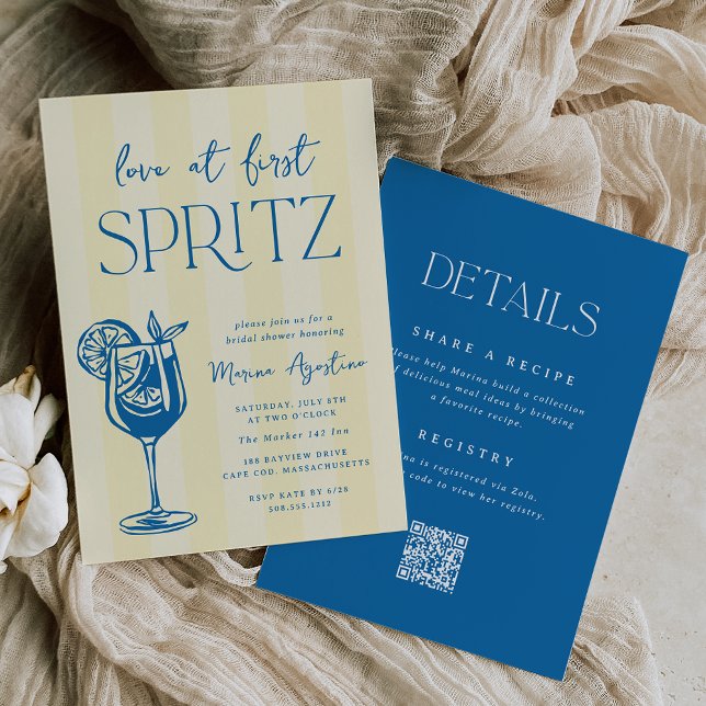 Love at First Spritz Invitation de Fête de Fiançai (Créateur téléchargé)