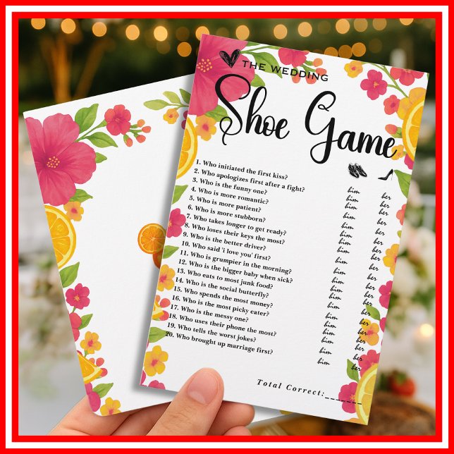 Love at First Spritz Mariage Shoe Game (Créateur téléchargé)