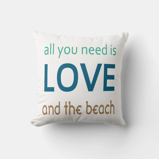 Love & Beach Coussin (Recto)