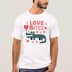 Love Bites - T-shirt gras et amusant pour coeur fo