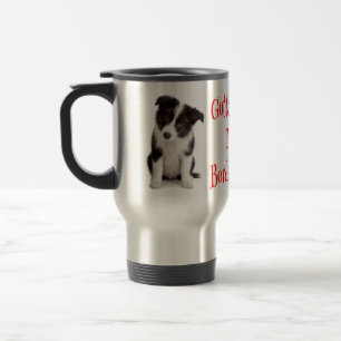 Love Border Collie Puppy Dog Voyage Café Mug