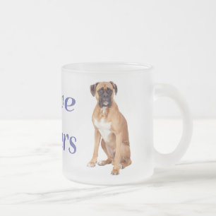 Love Boxer chiot Chien Bleu Voyage Mug Tasse