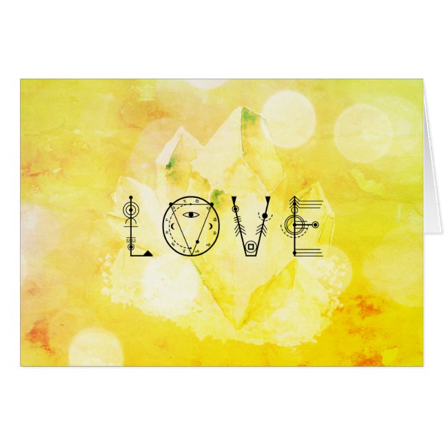 *~* LOVE Bright Yellow Gold Green (Devant horizontal)