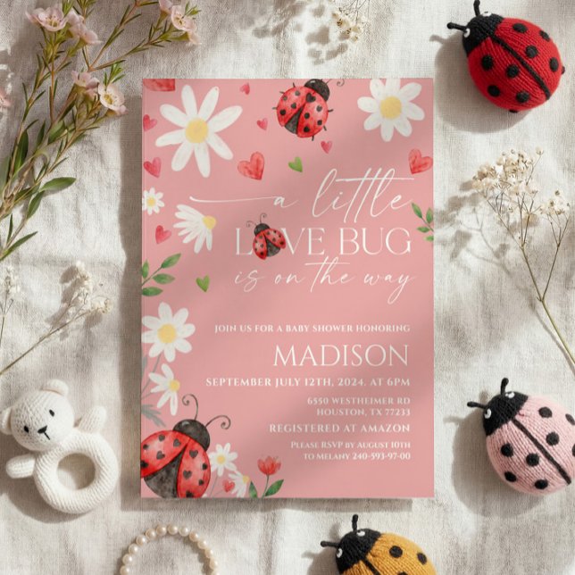 Love Bug Baby Shower Invitation (Créateur téléchargé)